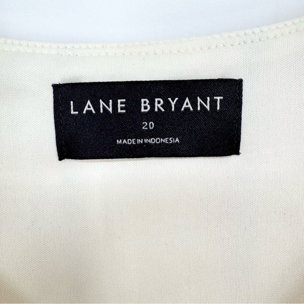 Lane Bryant Dolman-Sleeve Midi‎ Swing Dress Striped With Lace-Up Detail Size 20 - Picture 11 of 15